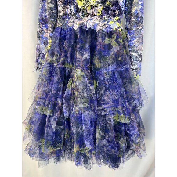 NEW Olvi's Printed Lace with Soft Tulle A-Line Midi Dress $1,720 - Picture 8 of 12